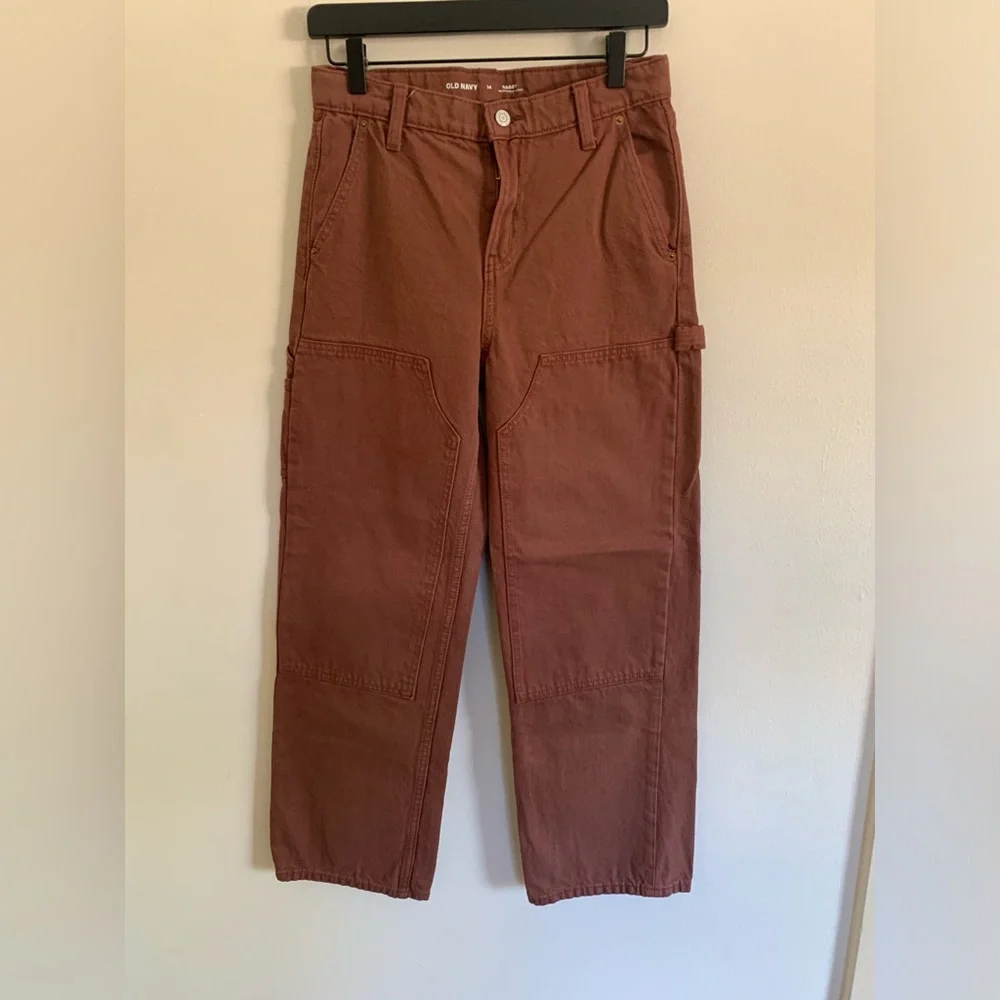 Old Navy kids baggy Brown Carpenter jeans size 14